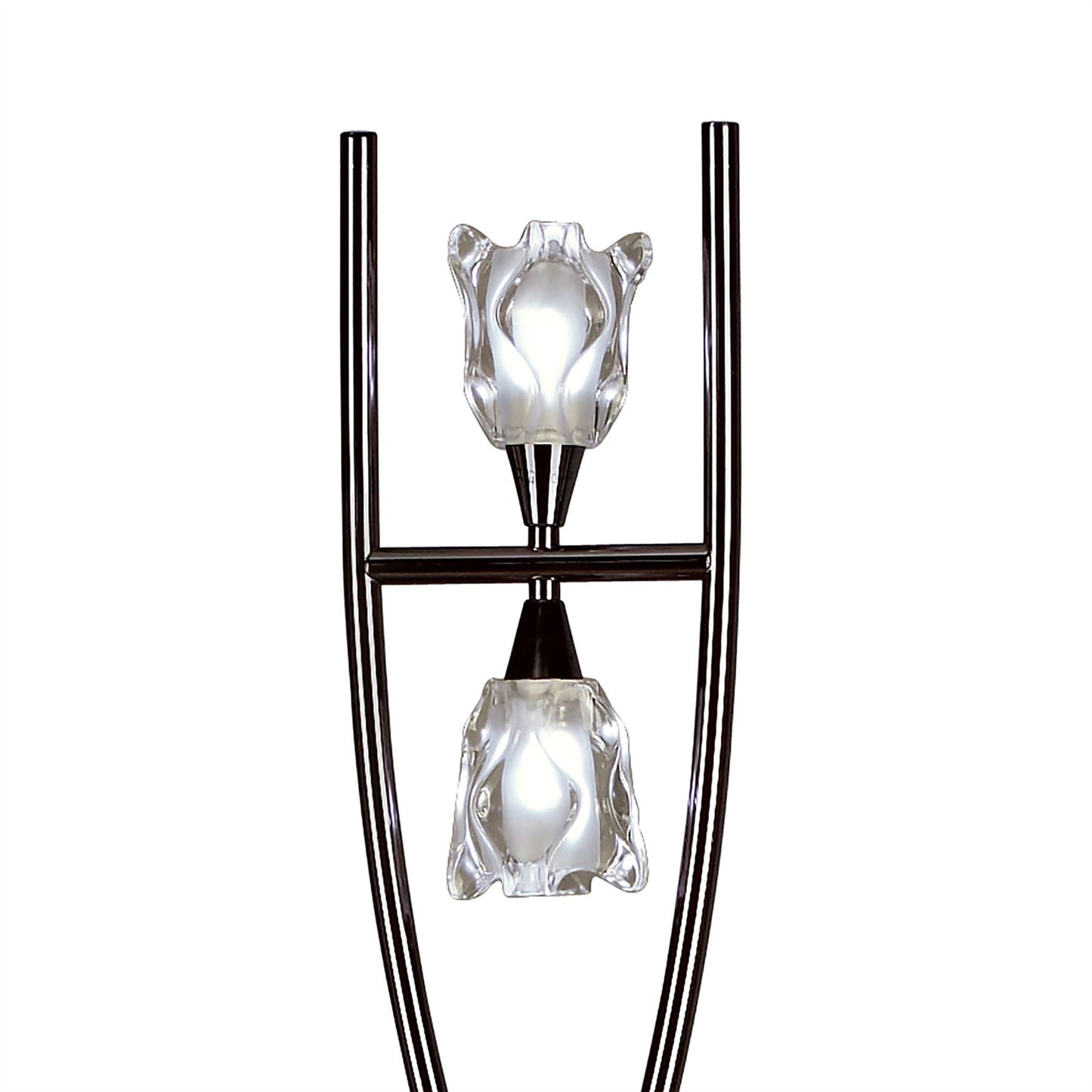 Mantra Amel Floor Lamp 2 Light G9, Black Chrome
