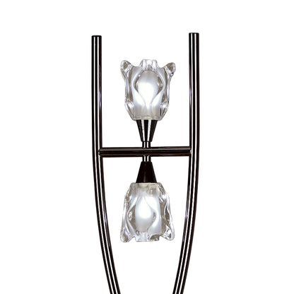 Mantra Amel Floor Lamp 2 Light G9, Black Chrome