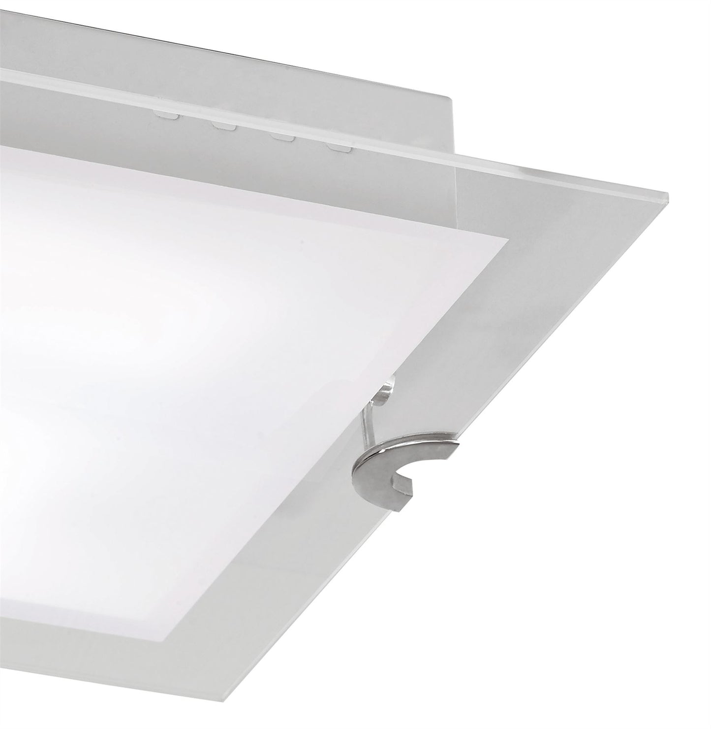 Mantra Fusion Melbourne Square Ceiling 15W LED 3000K, 1350lm, Polished Chrome/Frosted White Glass, 3yrs Warranty Ceiling