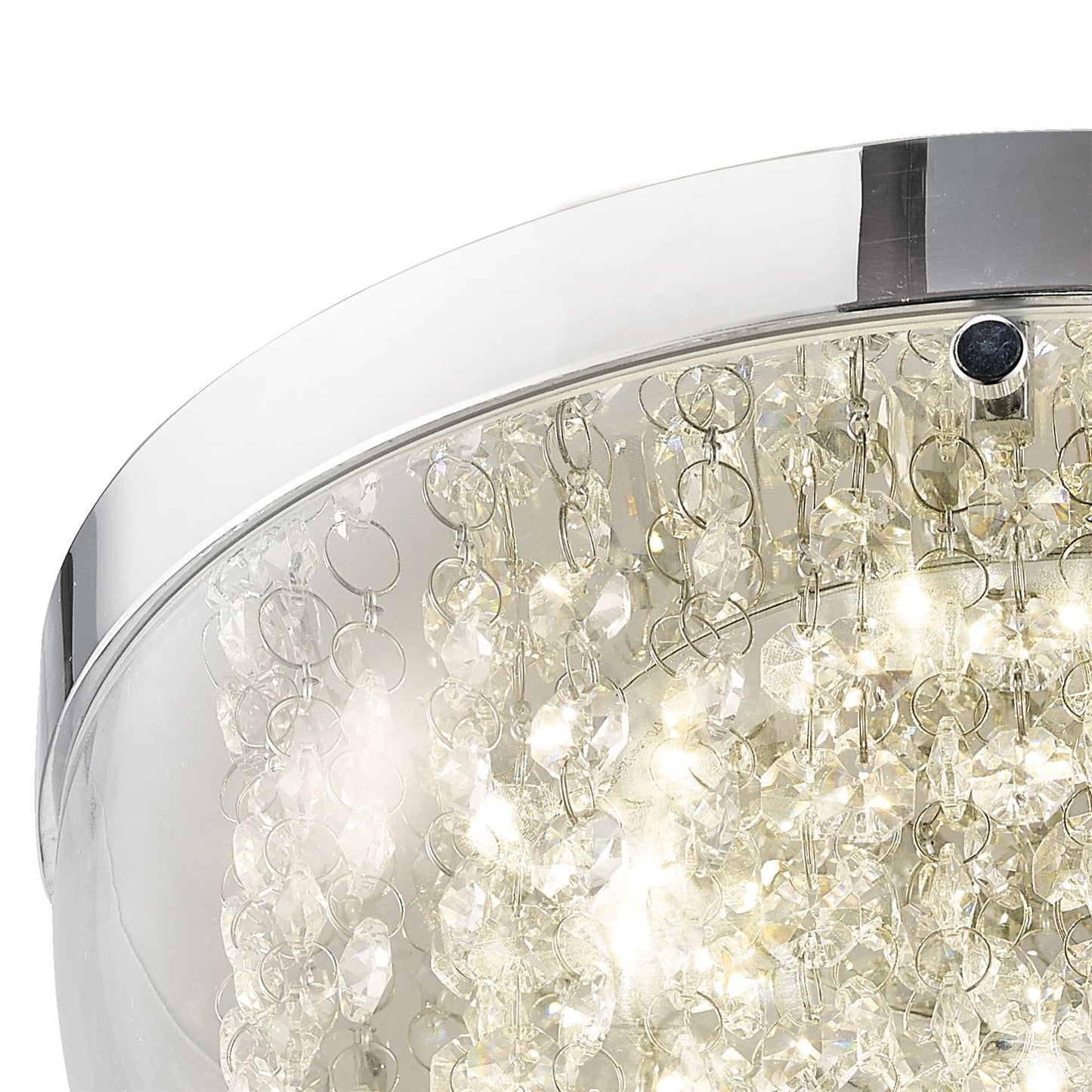Diyas Harper Medium  12W 950lm LED 4000K Polished Chrome/Crystal, 3yrs Warranty - IL80011 Crystal Ceiling Light Fitting