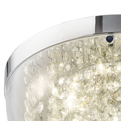 Diyas Harper Medium  12W 950lm LED 4000K Polished Chrome/Crystal, 3yrs Warranty - IL80011 Crystal Ceiling Light Fitting