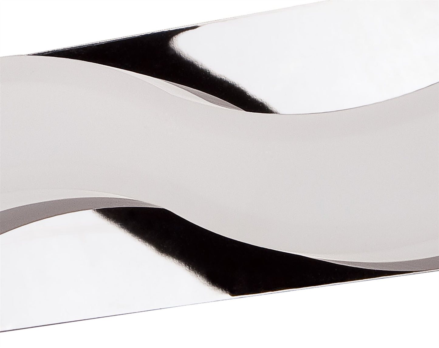 Mantra Fusion Ola Wall Light 5W LED Small Wave 3000K IP44, 450lm, Polished Chrome/Frosted Acrylic, 3yrs Warranty