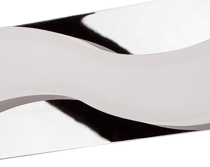 Mantra Fusion Ola Wall Light 5W LED Small Wave 3000K IP44, 450lm, Polished Chrome/Frosted Acrylic, 3yrs Warranty