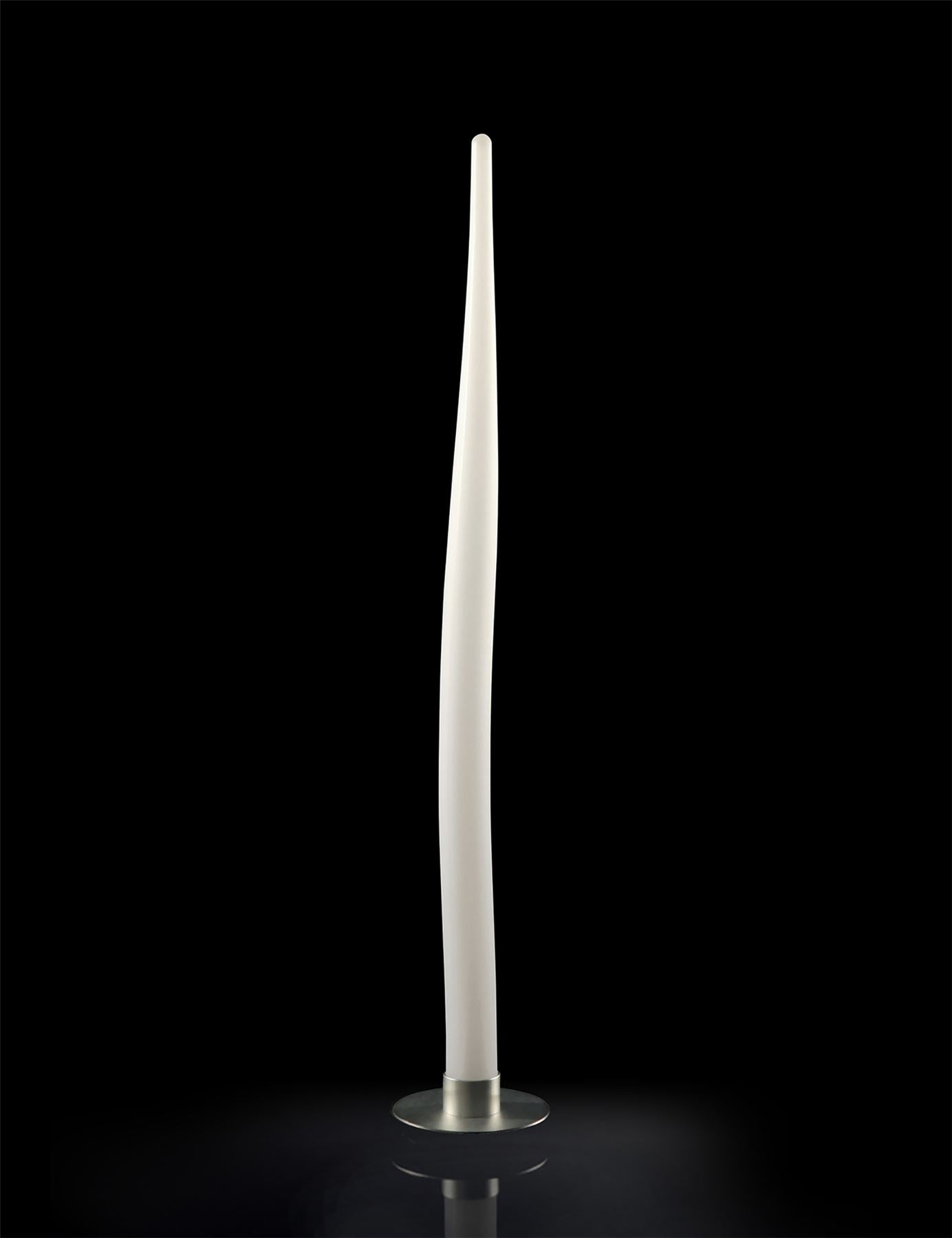 Mantra Estalacta Floor Lamp 1 Light Small Indoor, Silver/Opal White