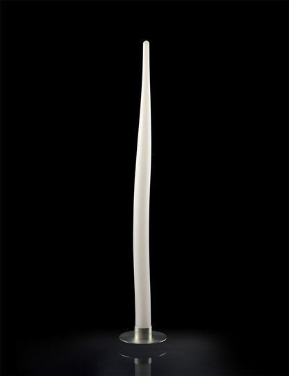 Mantra Estalacta Floor Lamp 1 Light Small Indoor, Silver/Opal White