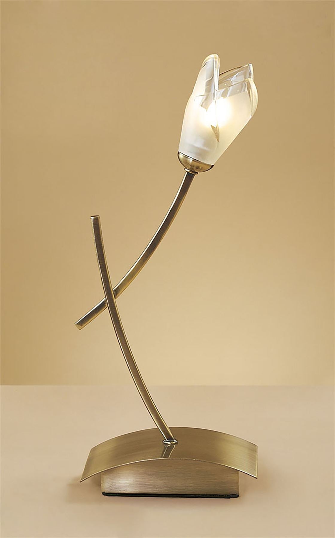 Mantra Pietra Table Lamp 1 Light G9, Antique Brass