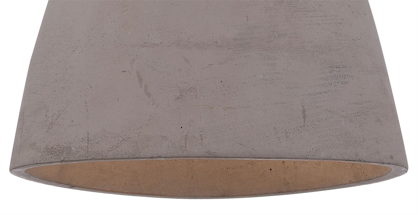 Mantra M4825 Triangle Pendant Small 1 Light E27, Cement/Polished Chrome