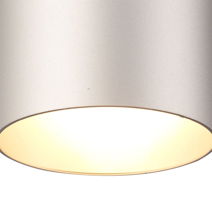 Mantra Fusion M5628 Aruba Flush Large 12cm Round 1 x E27, Silver - M5628 Ceiling