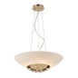 Diyas Amada 45cm  6 Light G9, French Gold/Opal White Glass Ceiling Pendant Light Fitting