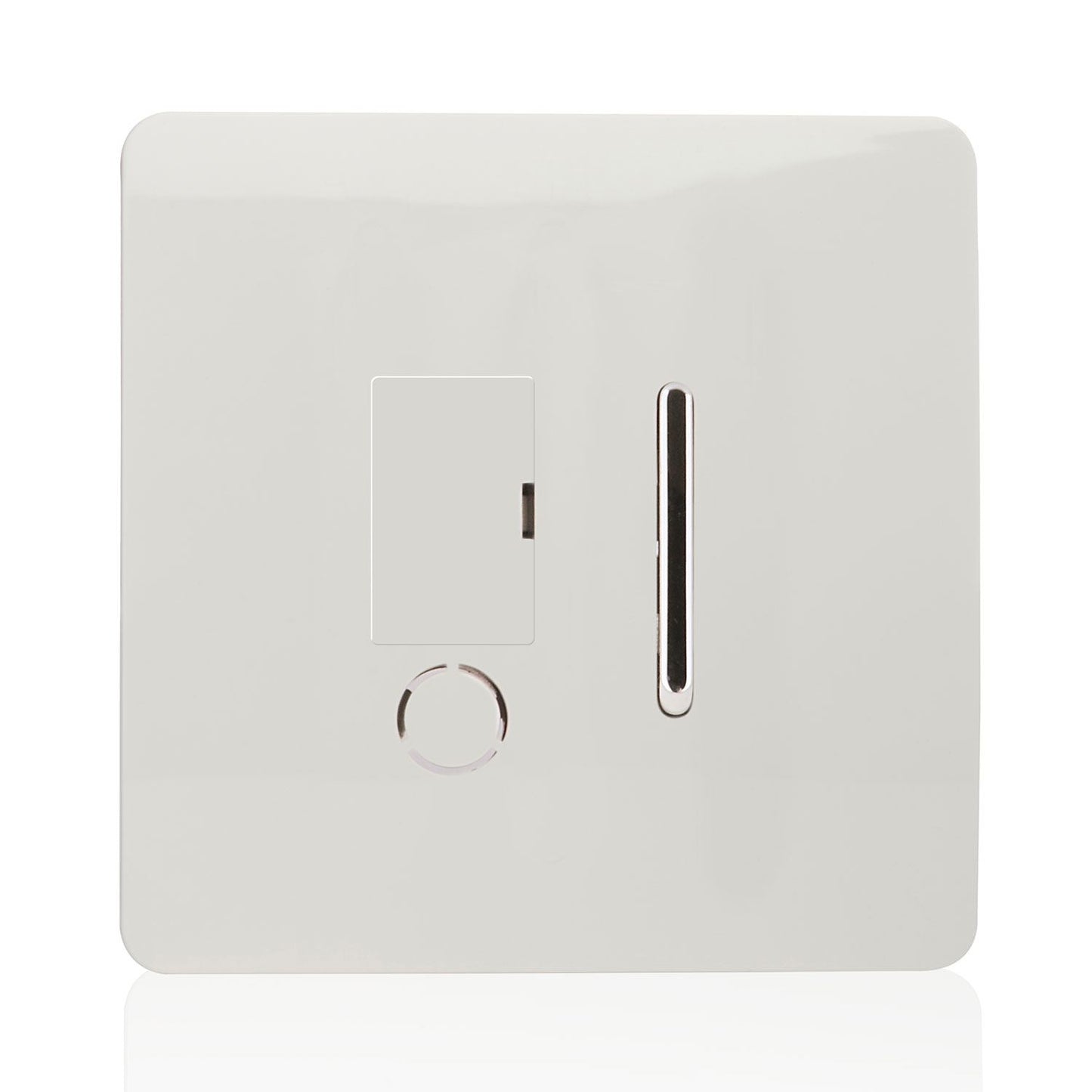 Trendi Artistic Modern Glossy Tactile Fused Spur Switch White ART-FSWH