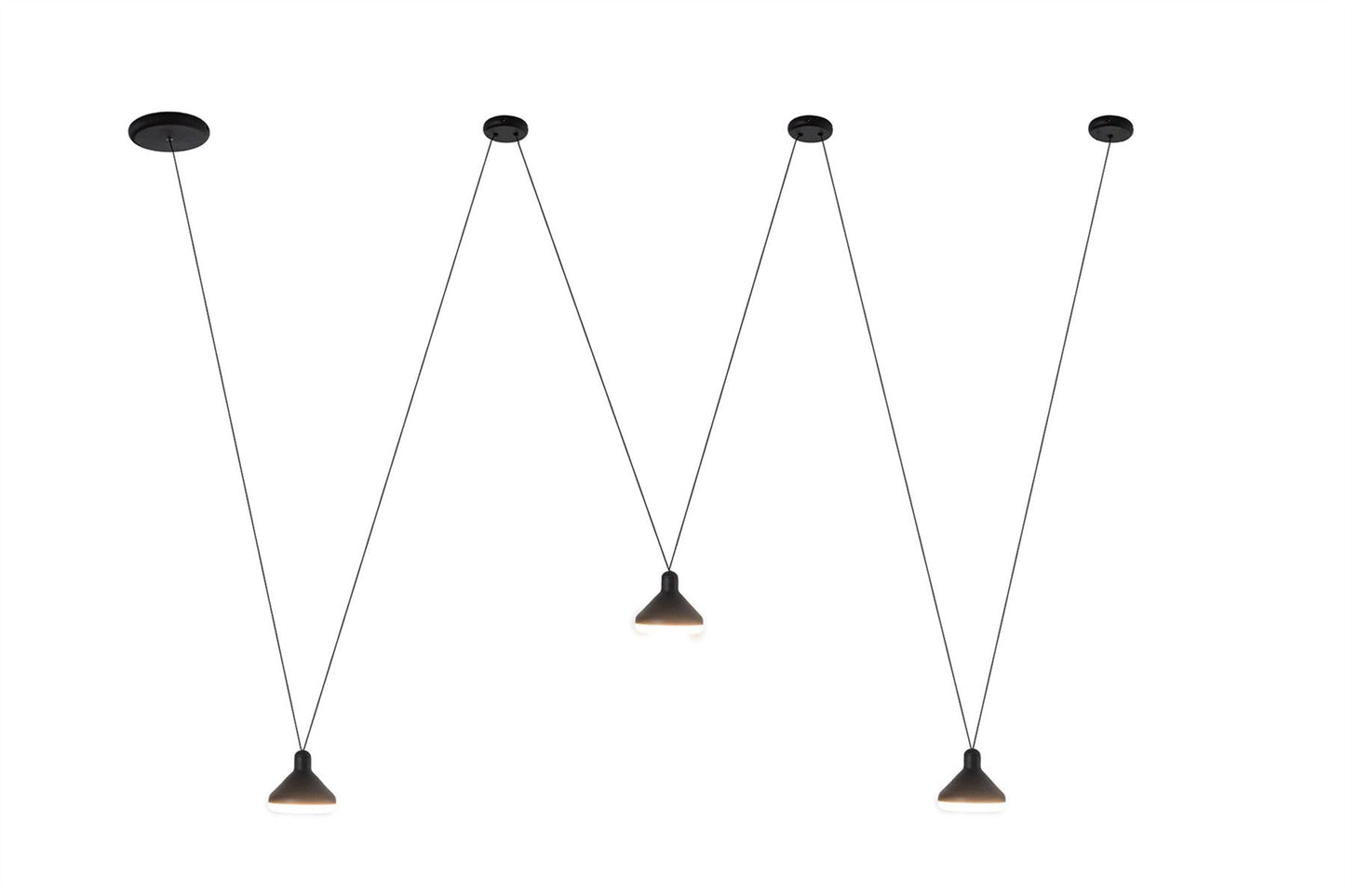 Mantra Fusion Sirio 3 Light Linear Pendant, 24W LED, 3000K, 1770lm, Black, 3yrs Warranty