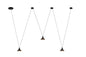 Mantra Fusion Sirio 3 Light Linear Pendant, 24W LED, 3000K, 1770lm, Black, 3yrs Warranty