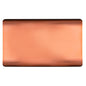 Trendi 2 Gang Artistic Modern Glossy Tactile Double Blanking Plate Copper