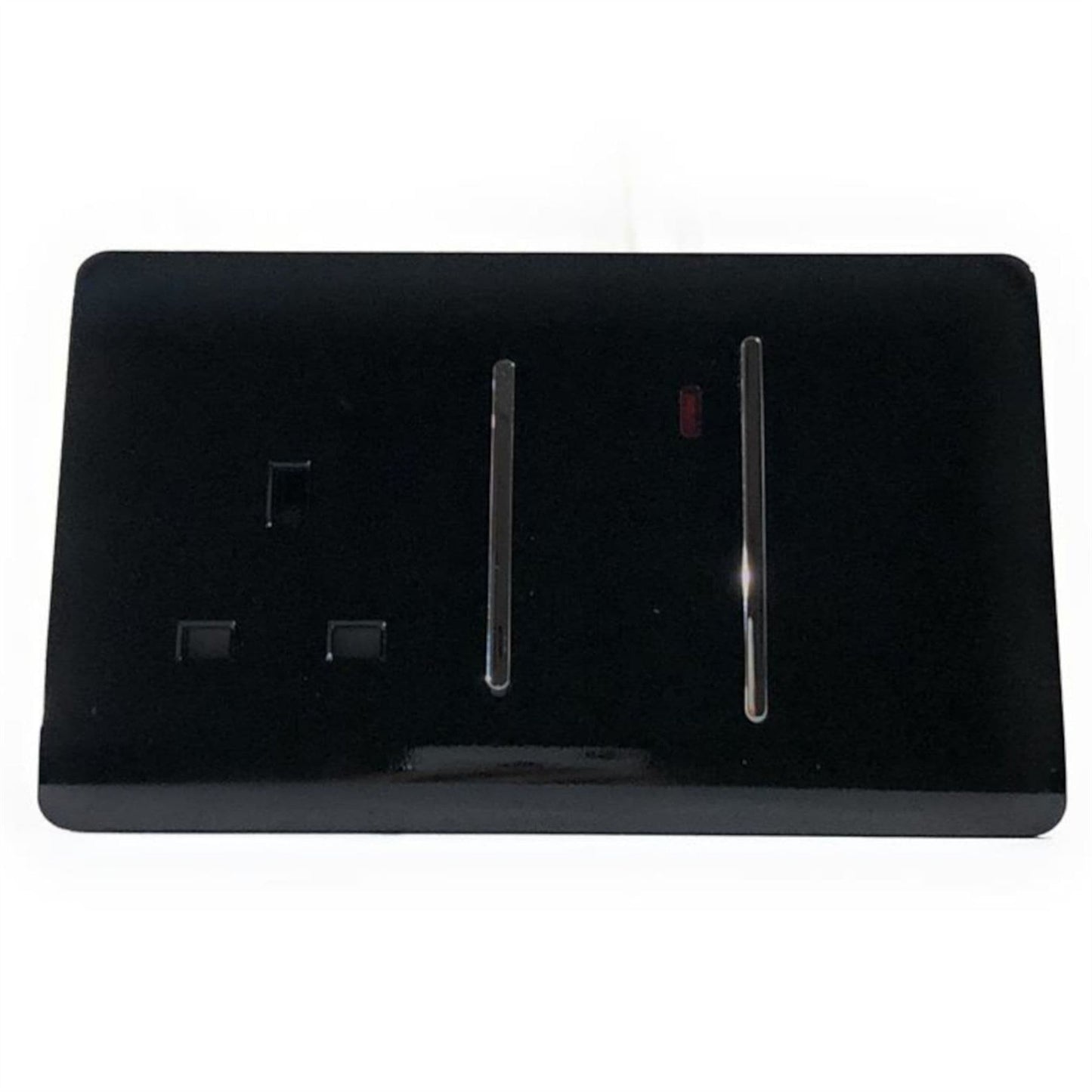 Trendi Artistic Modern 45 A Cooker Switch Inc Plug Socket & Neon Insert Black