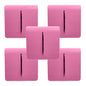 Trendi 1 Gang 2 Way 240V Screwless Artistic Modern Glossy 10 Amp Chrome Rocker Electrical Wall Light Switch in Candy Pink (5 pack)