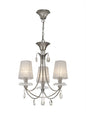 Mantra M6303 Sophie Pendant 63cm Round, 3 x E14 (Max 20W), Silver Painting, White Shades