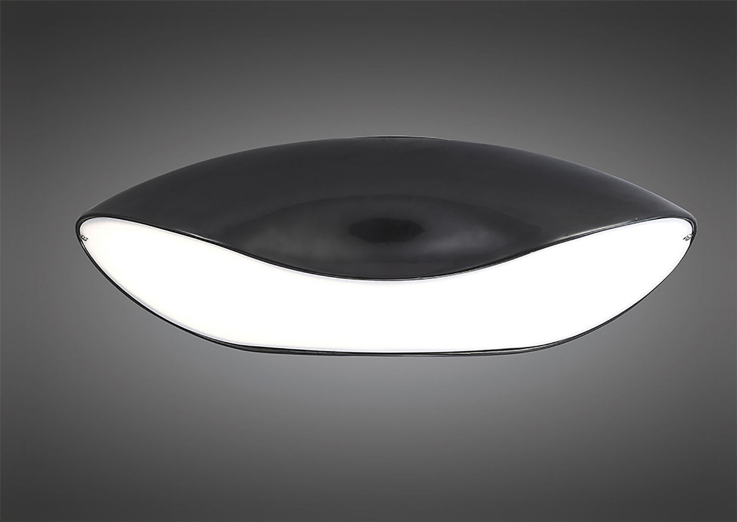Mantra Pasion Oval Ceiling 4 Light E27, Gloss Black/White Acrylic/Polished Chrome, CFL Lamps INCLUDED