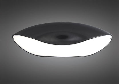 Mantra Pasion Oval Ceiling 4 Light E27, Gloss Black/White Acrylic/Polished Chrome, CFL Lamps INCLUDED