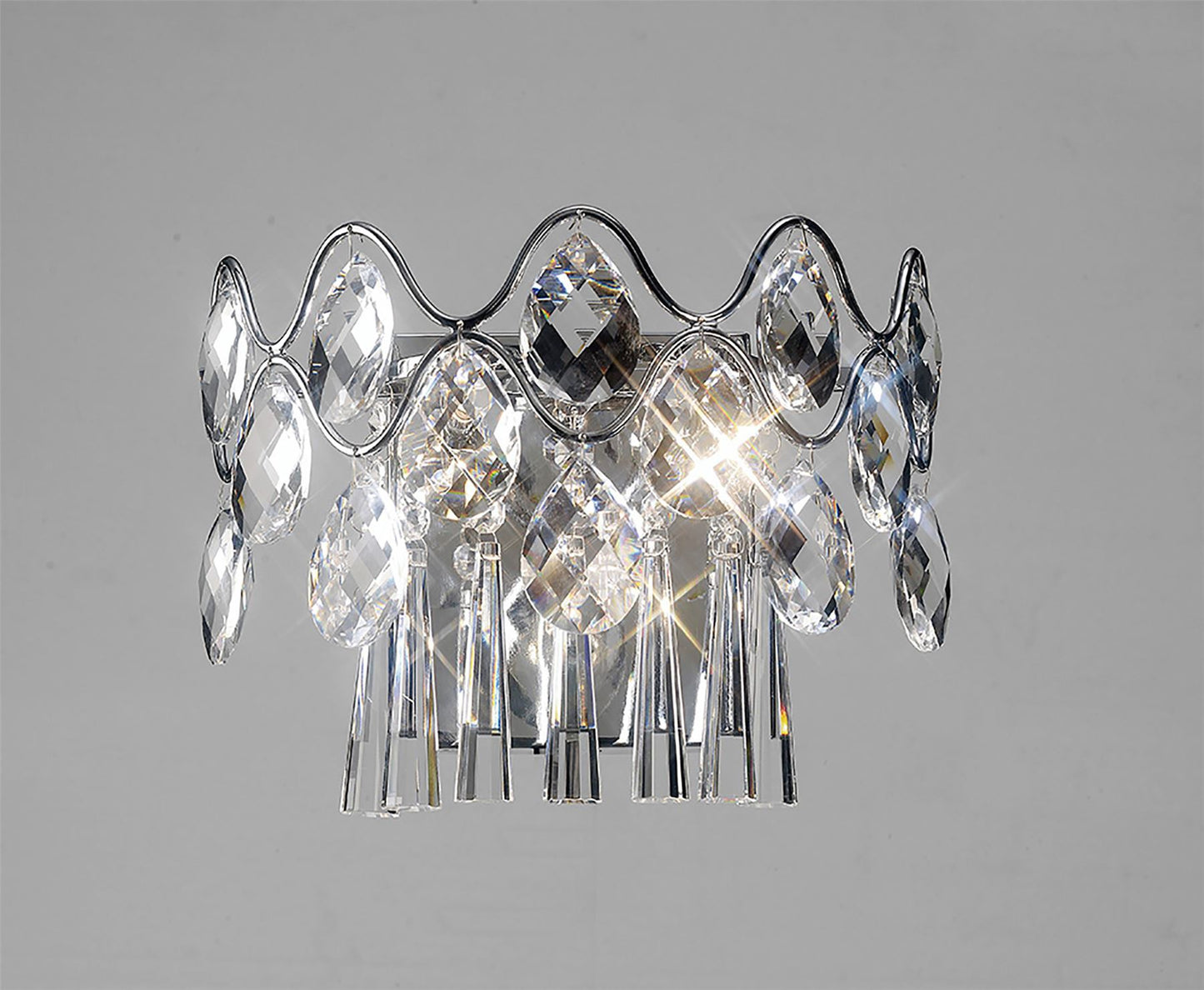 Diyas Kenzie Wall Light Switched 2 Light G9 Polished Chrome/Crystal - IL31060/G9