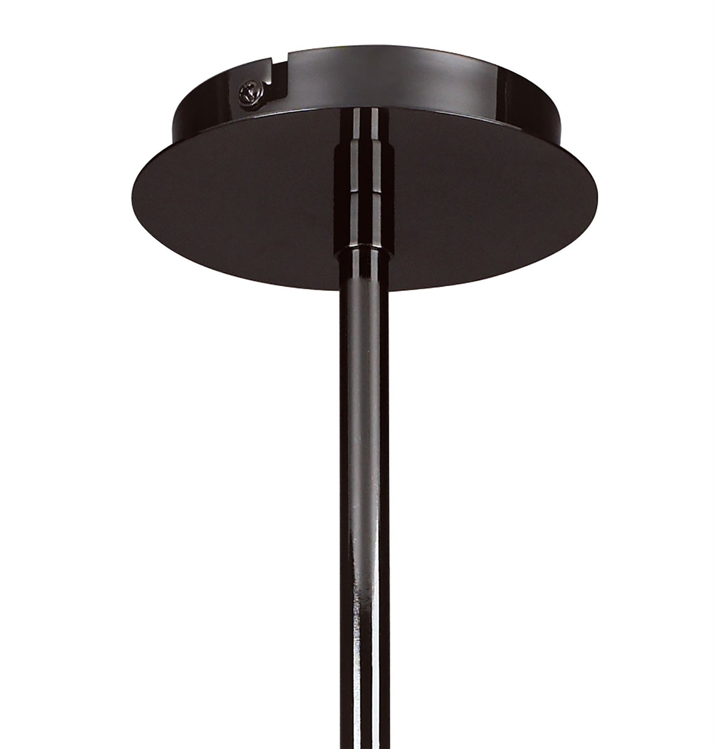 Mantra Amel 51cm Telescopic Convertible To Semi Flush 4 Light L1/SGU10, Black Chrome, CFL Lamps INCLUDED