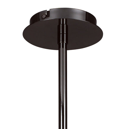 Mantra Amel 51cm Telescopic Convertible To Semi Flush 4 Light L1/SGU10, Black Chrome, CFL Lamps INCLUDED