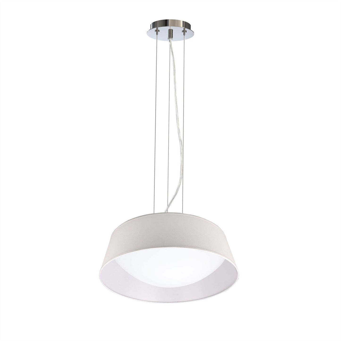 Mantra Sabina 29cm Pendant Kit 43CM, Polished Chrome/White Acrylic