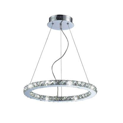 Diyas Galaxy 47cm  Round Small 27W LED 6000K Polished Chrome/Crystal Ceiling Pendant Light Fitting