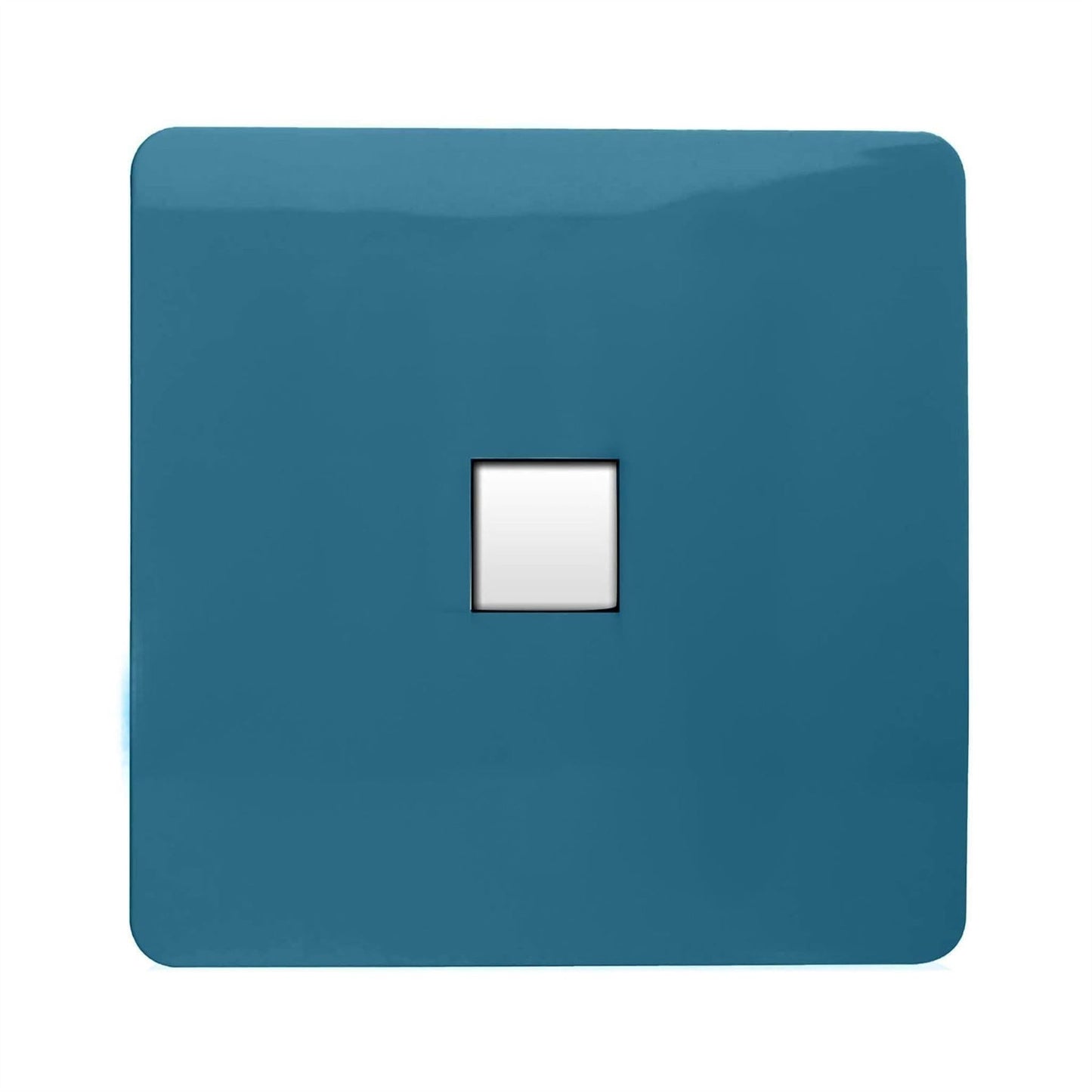 Trendi Switch 1 Gang RJ45 Cat 6 Modern Designer PC Ethernet Socket in Ocean Blue