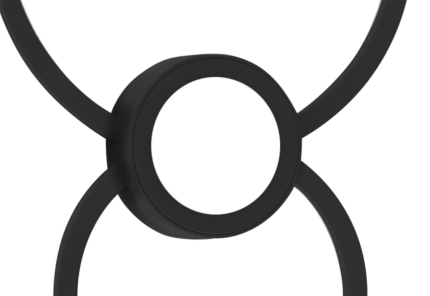 Mantra Fusion Mural Wall Light Circles, 24W, 3000K, 1440lm, Matt Black, 3yrs Warranty