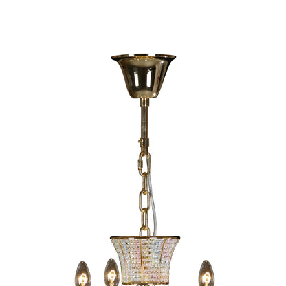 Diyas Orlando 65cm  12 Light E14 French Gold/Crystal, (ITEM REQUIRES CONSTRUCTION/CONNECTION) Ceiling Pendant Light Fitting
