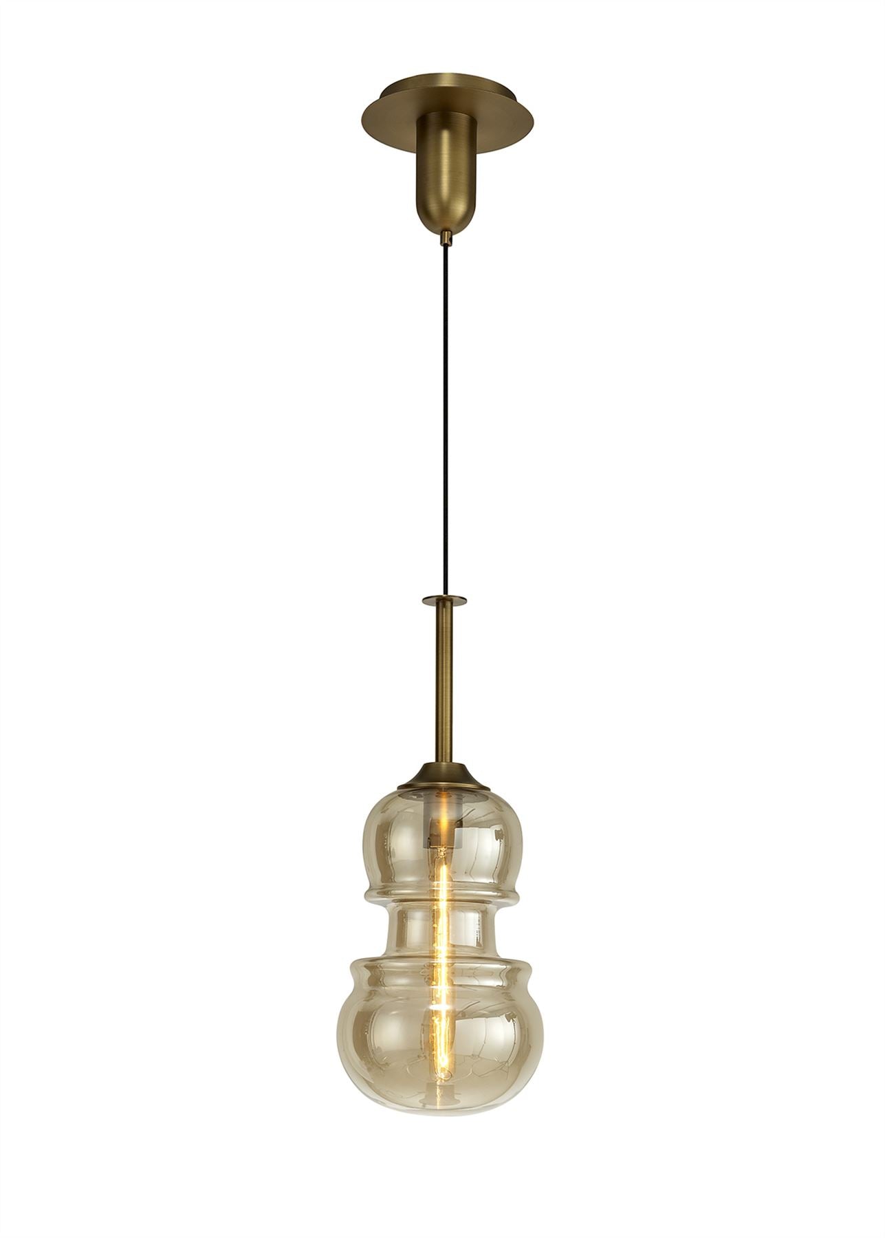 Mantra Sonata Pendant 22cm Round, 1 x E27, Bronze