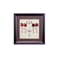 Diyas Home Crystal Wall Art (DH) Décor Chandelier with Red Shades, Black Frame, Red Arms, Clear Crystal