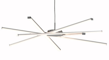 Mantra M5913 Star LED Pendant 69cm Round 42W 3000K, 3700lm, Dimmable Silver/Frosted Acrylic/Polished Chrome, 3yrs Warranty