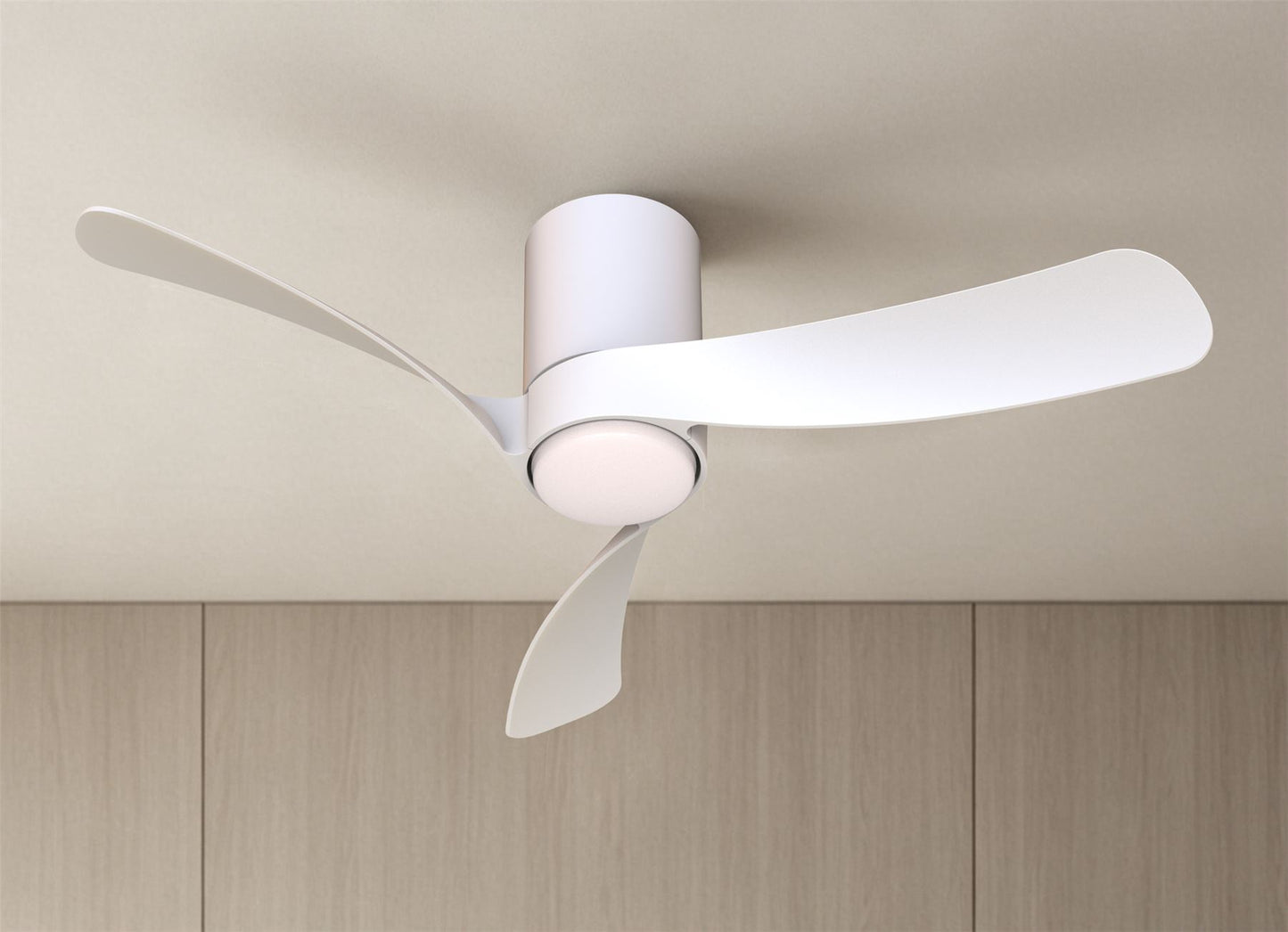 Nemo S 97cm 24W LED Dimmable Ceiling Light With Built-In 30W DC Fan, 2700-5000K Remote Control, 3200lm, White, 5yrs Warranty