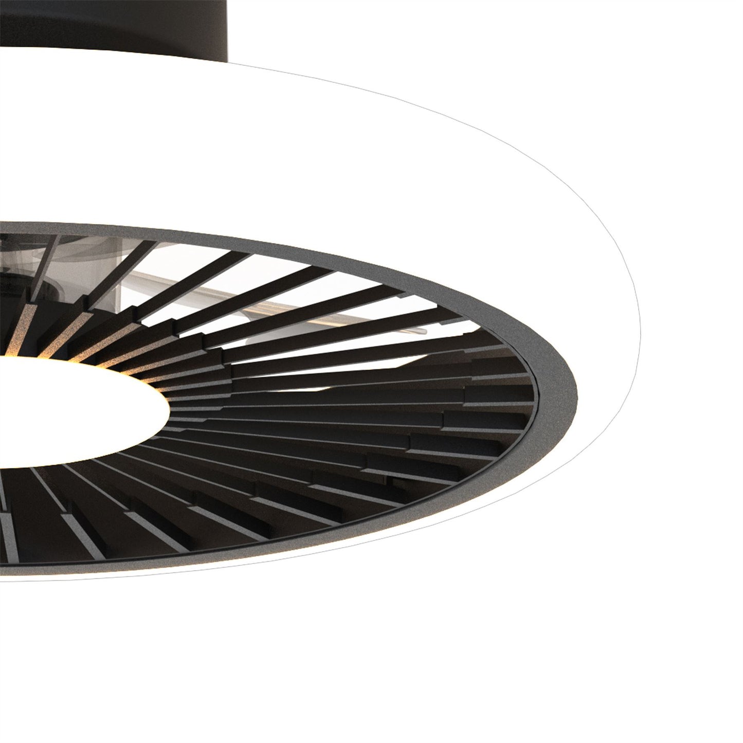 Turbo 51.2cm 55W LED Dimmable Ceiling Light With Built-In 30W DC Reversible Fan, Black, 4100lm, 5yrs Warranty