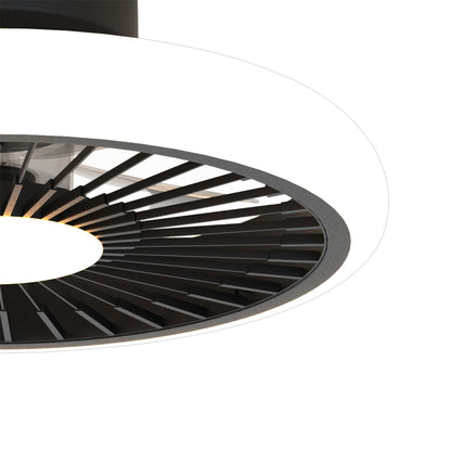 Turbo 51.2cm 55W LED Dimmable Ceiling Light With Built-In 30W DC Reversible Fan, Black, 4100lm, 5yrs Warranty