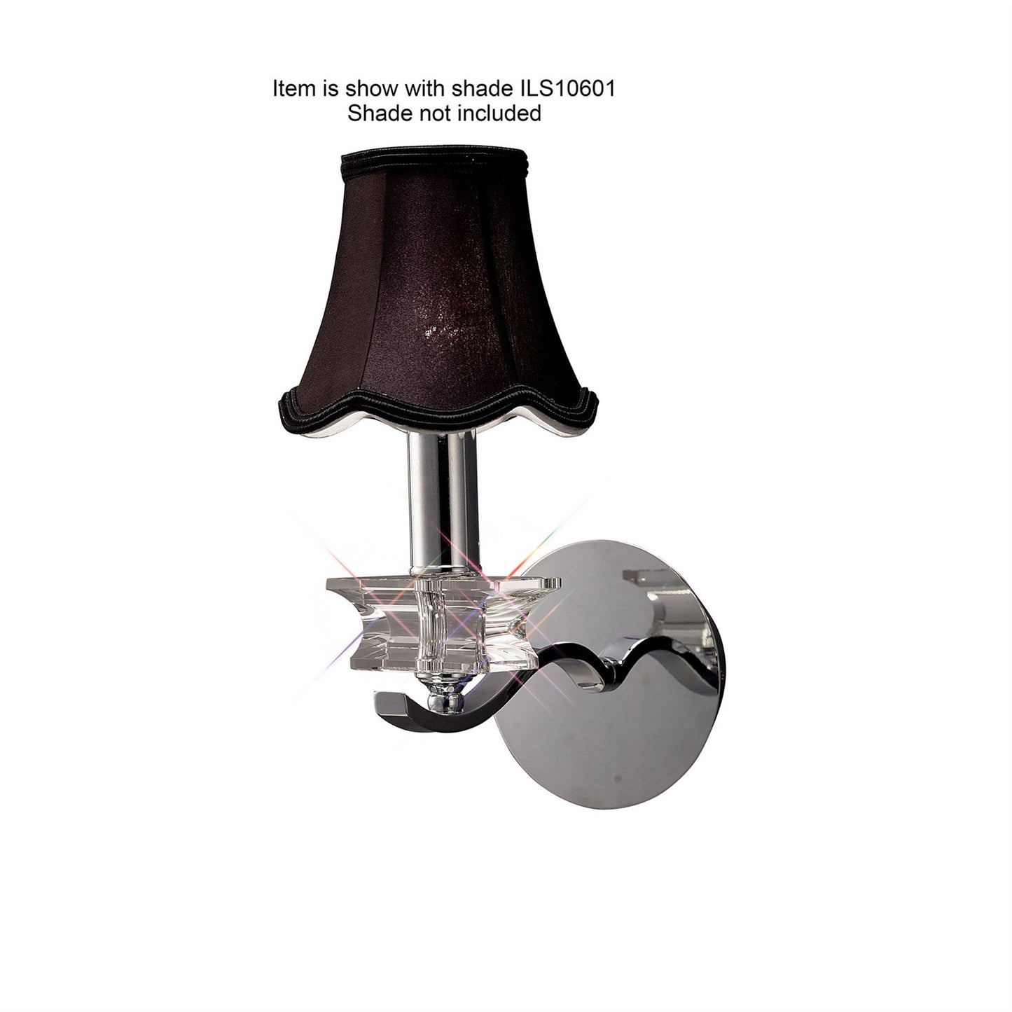 Diyas Nydia Wall Light 1 Light E14 Polished Chrome/Crystal