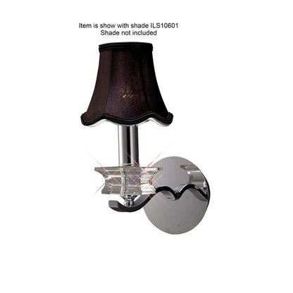 Diyas Nydia Wall Light 1 Light E14 Polished Chrome/Crystal