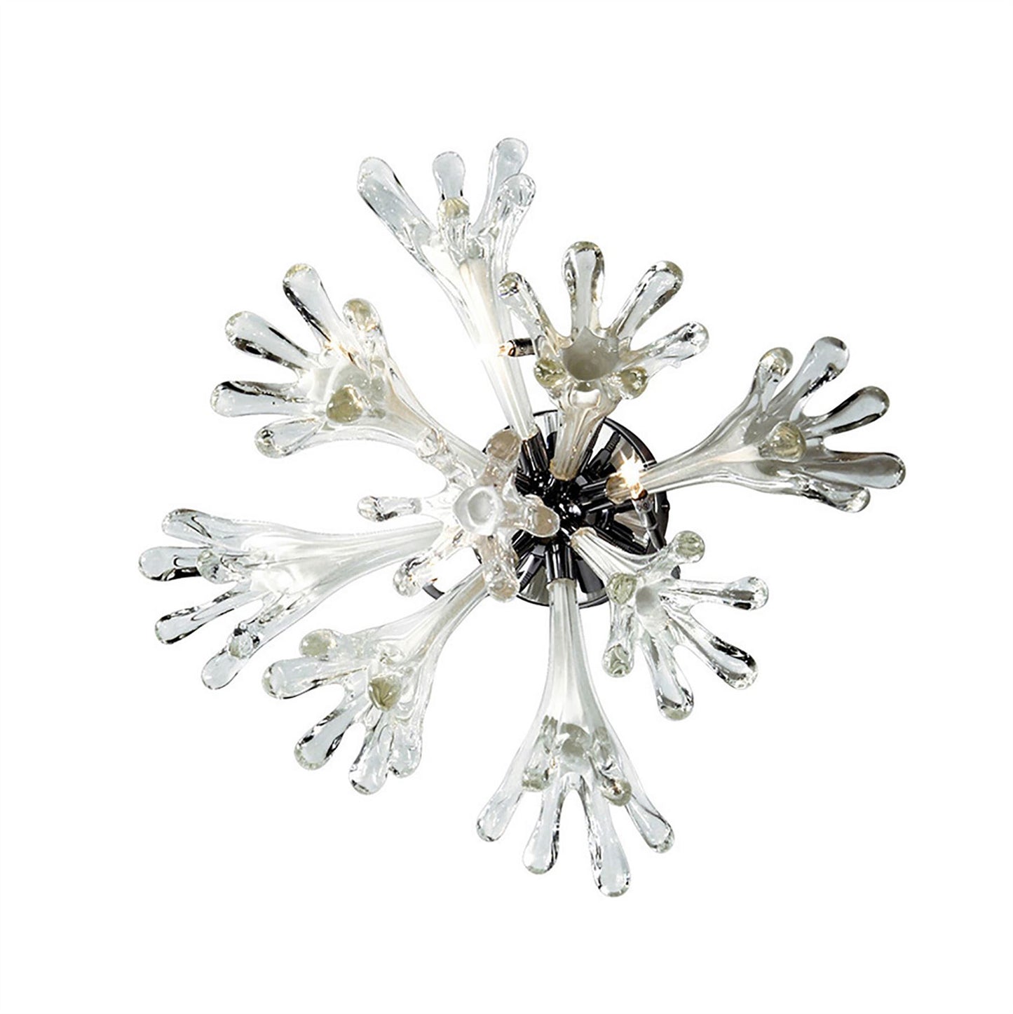 Diyas Love 45cm /Wall Light 6 Light G4 Polished Chrome/White Glass, NOT LED/CFL Compatible Ceiling Light Fitting