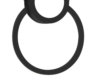 Mantra Fusion Mural Wall Light Circles, 24W, 3000K, 1440lm, Matt Black, 3yrs Warranty