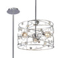 Diyas Sorrento 38cm  Cylinder 3 Light G9 Polished Chrome/Crystal Ceiling Pendant Light Fitting