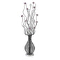 Diyas Home Viola Aluminium (DH) Viola Floor Lamp 7 Light G4 Black/Purple/Chrome/Crystal, NOT LED/CFL Compatible