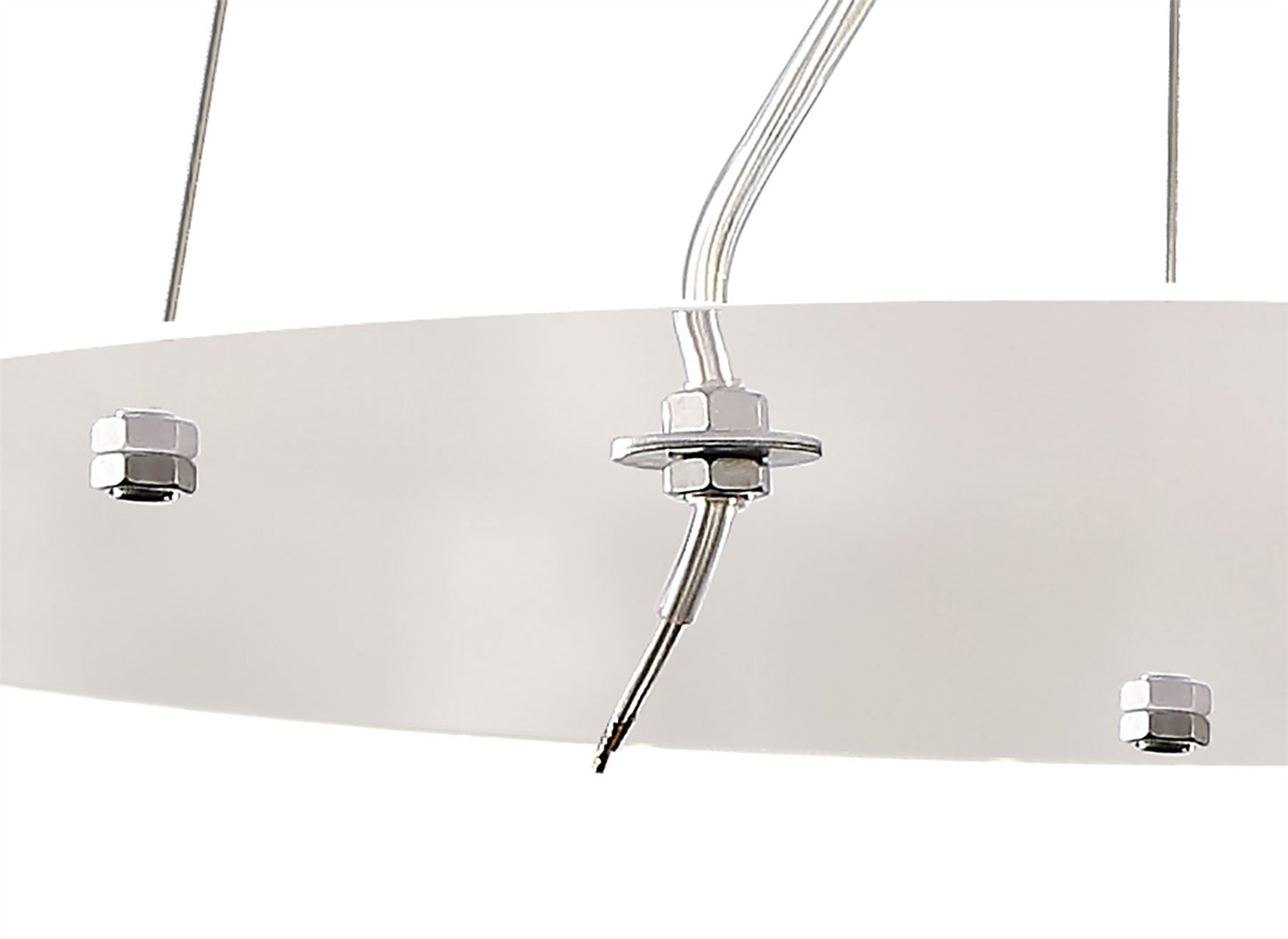 Mantra Sabina 43cm Pendant Kit 59CM, Polished Chrome/White Acrylic