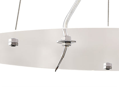 Mantra Sabina 43cm Pendant Kit 59CM, Polished Chrome/White Acrylic