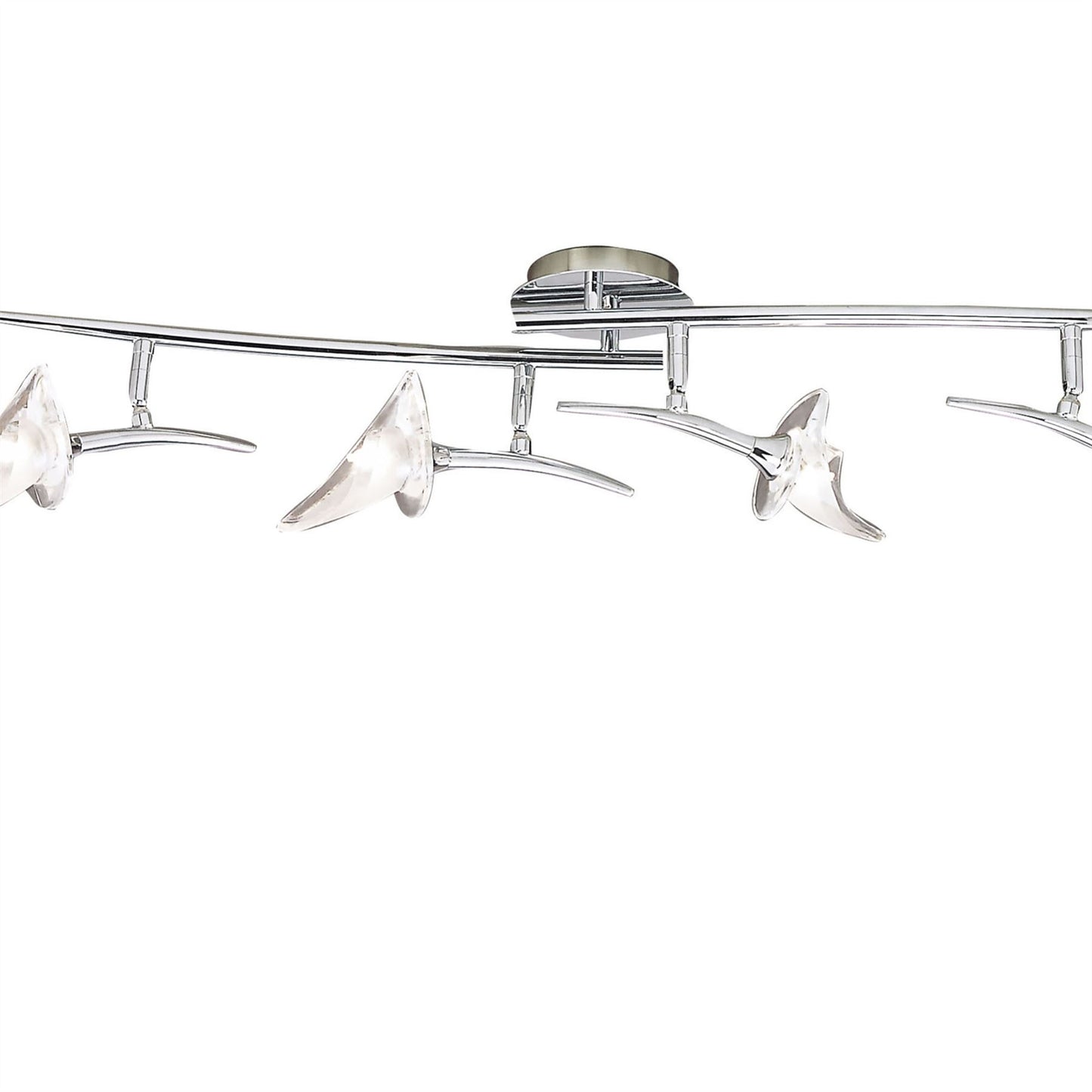 Mantra Flavia Linear Spot Light 4 Light G9 with Adjustable Heads, Polished Chrome