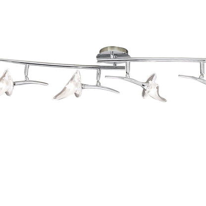 Mantra Flavia Linear Spot Light 4 Light G9 with Adjustable Heads, Polished Chrome