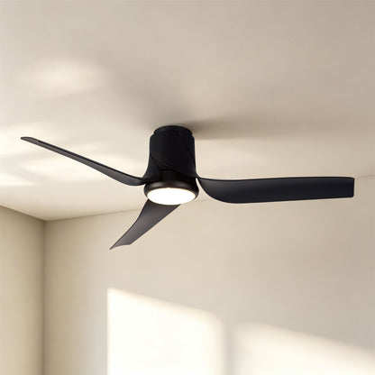 Ushuaia 133cm 30W LED Dimmable Ceiling Light With Built-In 35W DC Fan, 2700-5000K Remote & APP Control, 2400lm, Black, 5yrs Warranty
