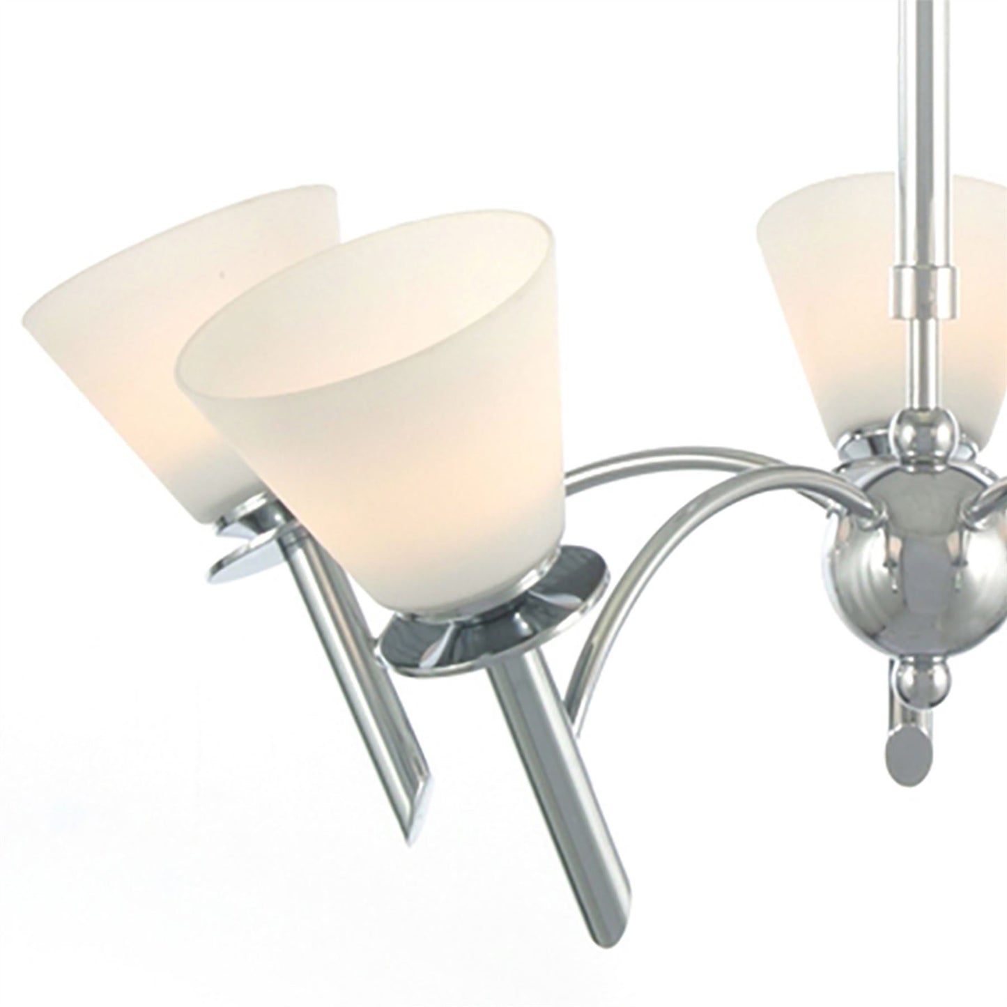 Diyas Kristina 45cm  5 Light G9 Polished Chrome/Opal Glass Ceiling Pendant Light Fitting