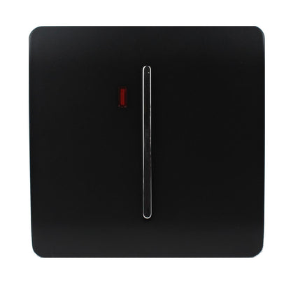Trendi Artistic Modern 45 A Cooker Light Switch & Neon Insert Black ART-WHS2BK