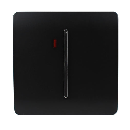Trendi Artistic Modern 45 A Cooker Light Switch & Neon Insert Black ART-WHS2BK